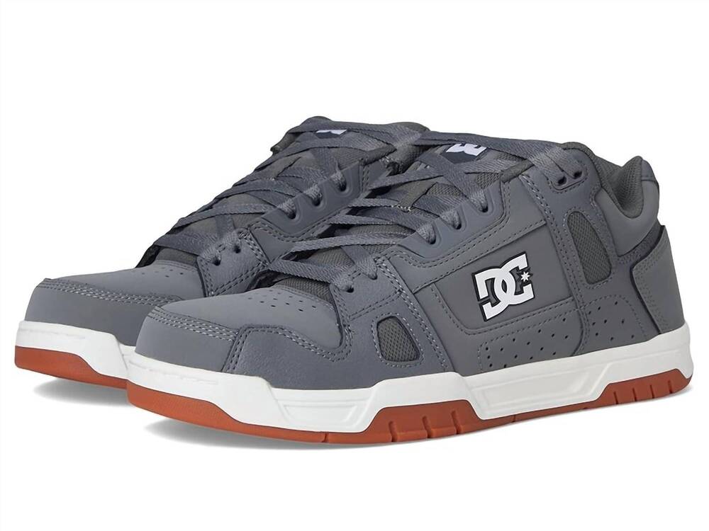 NEW DC SHOES men's stag work shoes in grey